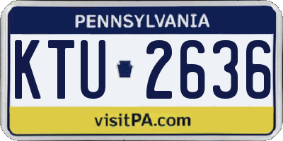 PA license plate KTU2636