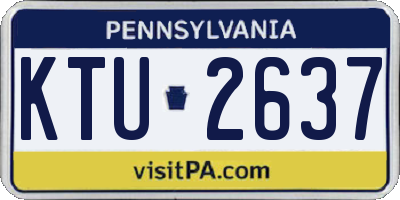PA license plate KTU2637