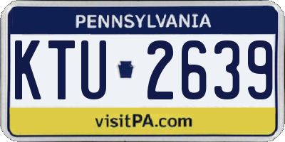 PA license plate KTU2639