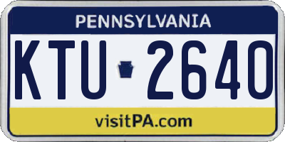 PA license plate KTU2640