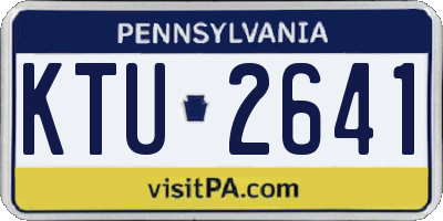 PA license plate KTU2641