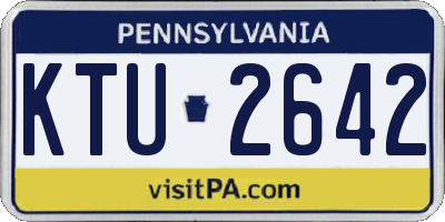 PA license plate KTU2642