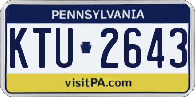 PA license plate KTU2643