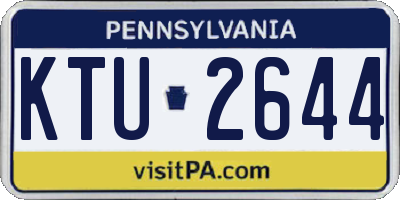 PA license plate KTU2644