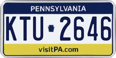 PA license plate KTU2646