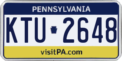 PA license plate KTU2648