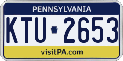 PA license plate KTU2653