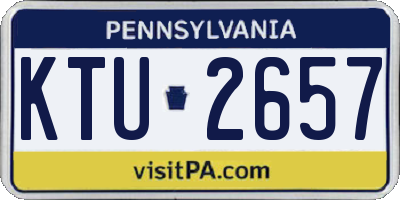 PA license plate KTU2657