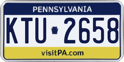 PA license plate KTU2658