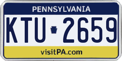 PA license plate KTU2659