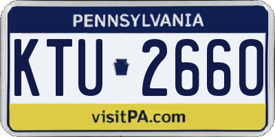 PA license plate KTU2660