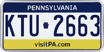 PA license plate KTU2663