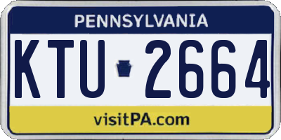 PA license plate KTU2664