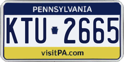 PA license plate KTU2665