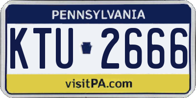 PA license plate KTU2666