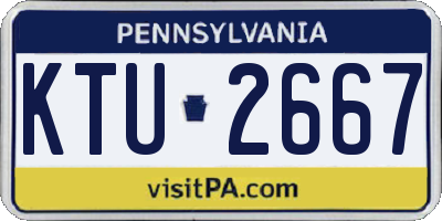PA license plate KTU2667