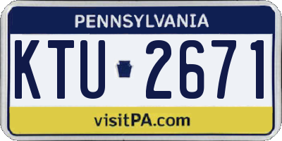 PA license plate KTU2671