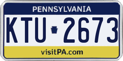 PA license plate KTU2673