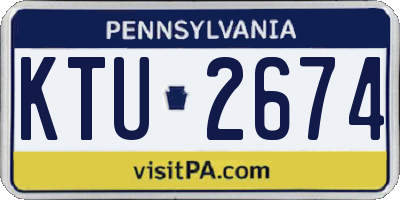 PA license plate KTU2674