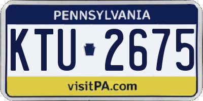 PA license plate KTU2675