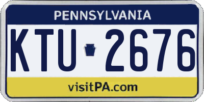 PA license plate KTU2676
