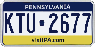 PA license plate KTU2677