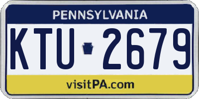 PA license plate KTU2679