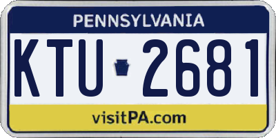 PA license plate KTU2681