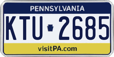 PA license plate KTU2685