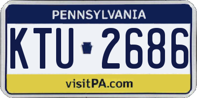 PA license plate KTU2686