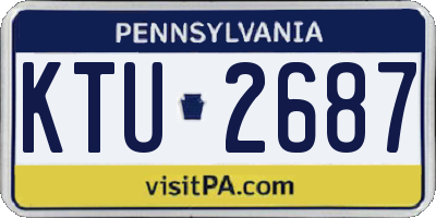 PA license plate KTU2687