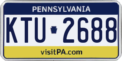 PA license plate KTU2688