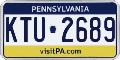 PA license plate KTU2689