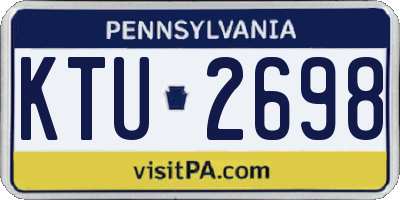 PA license plate KTU2698