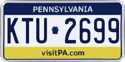 PA license plate KTU2699