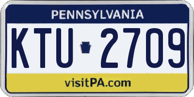 PA license plate KTU2709