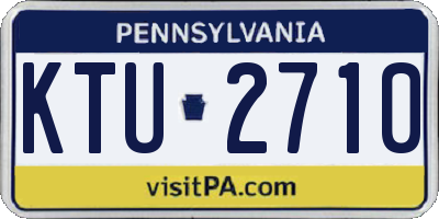 PA license plate KTU2710