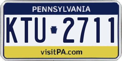 PA license plate KTU2711