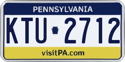 PA license plate KTU2712