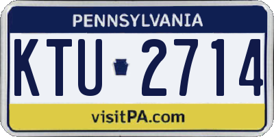 PA license plate KTU2714