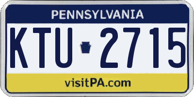 PA license plate KTU2715