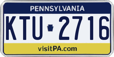PA license plate KTU2716