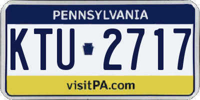 PA license plate KTU2717