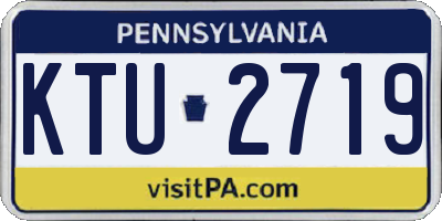 PA license plate KTU2719