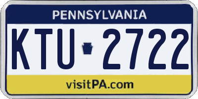 PA license plate KTU2722