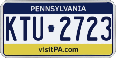 PA license plate KTU2723