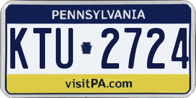 PA license plate KTU2724