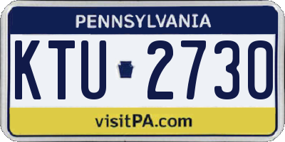 PA license plate KTU2730