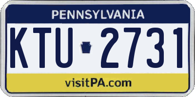 PA license plate KTU2731