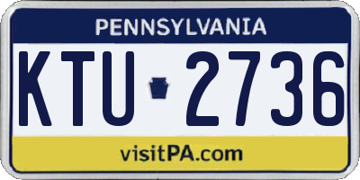 PA license plate KTU2736